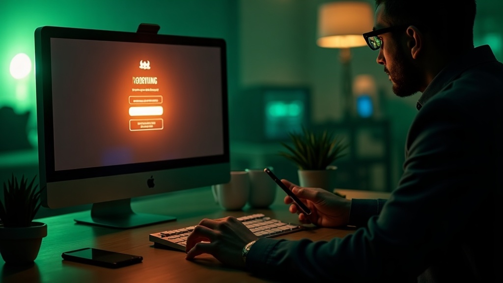Login error screen beside browser settings in a dark casino setting