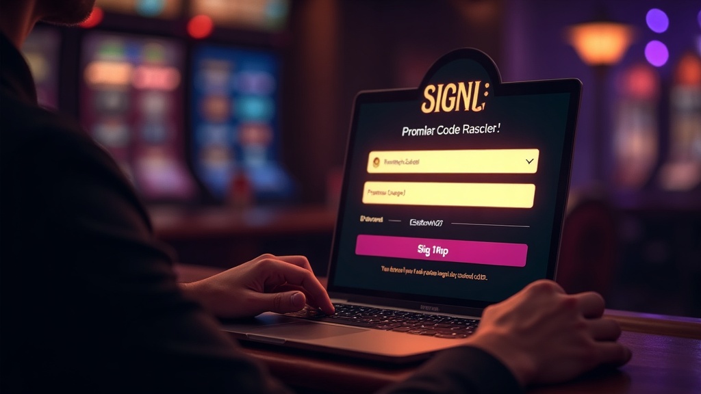 Online casino registration form with a promo code field ready for signup